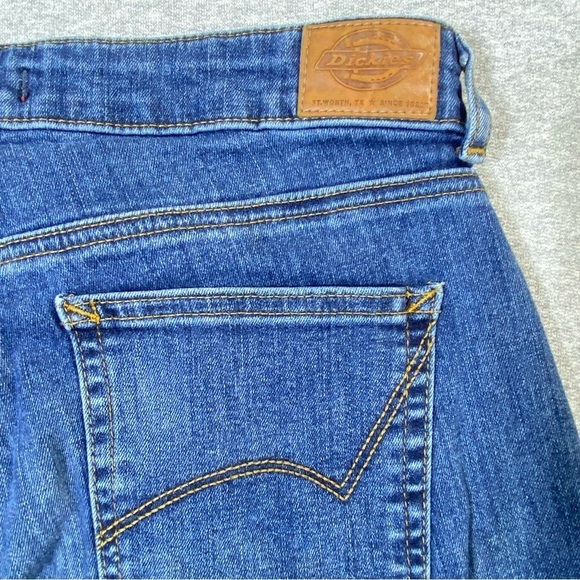 Dickies Curvy Straight Leg Jeans Women's 6 Blue Mid Rise Stretch Casual Denim - Picture 11 of 16